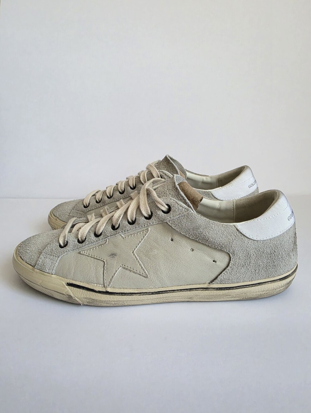 Golden Goose Superstar Black Gray Leather Sneakers Size 43 EU Men - Picture 5 of 9